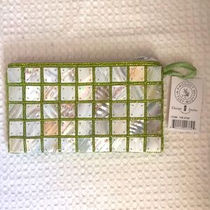3/$30 Mother of Pearl zipped bag NEW
